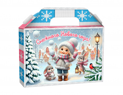 Новогодний набор №09 "Вязаный ларец" Картон 1/800